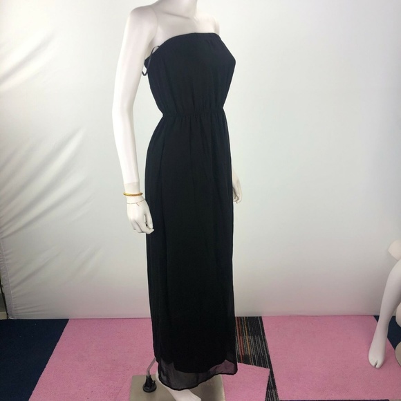 Forever 21 Medium Black Tube Long Dress - Picture 2 of 8